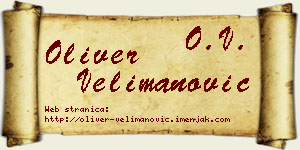 Oliver Velimanović vizit kartica